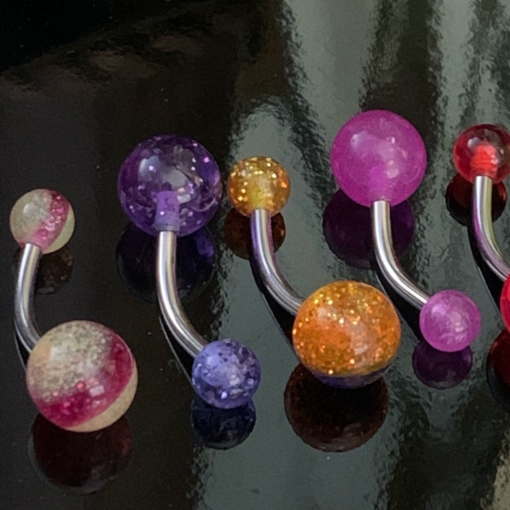 8pk Assorted Belly Rings - Picture 3 of 3